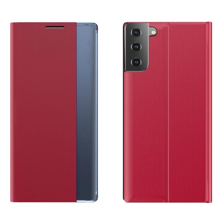 Для Samsung Galaxy S21 FE Чехол-книжка с текстурой ткани и держателем