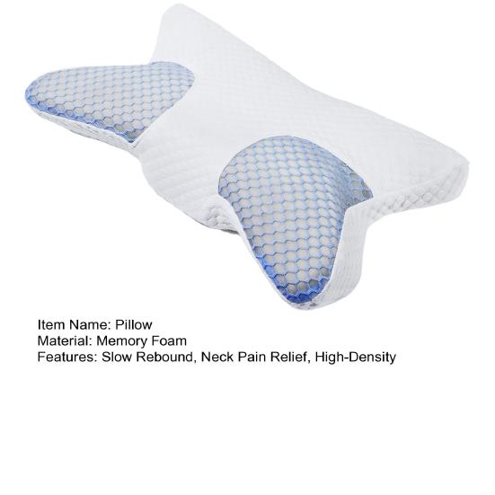Подушка с эффектом памяти, медленный отскок, эластичная, облегчающая боль в шее, охлаждающая, шелковистая