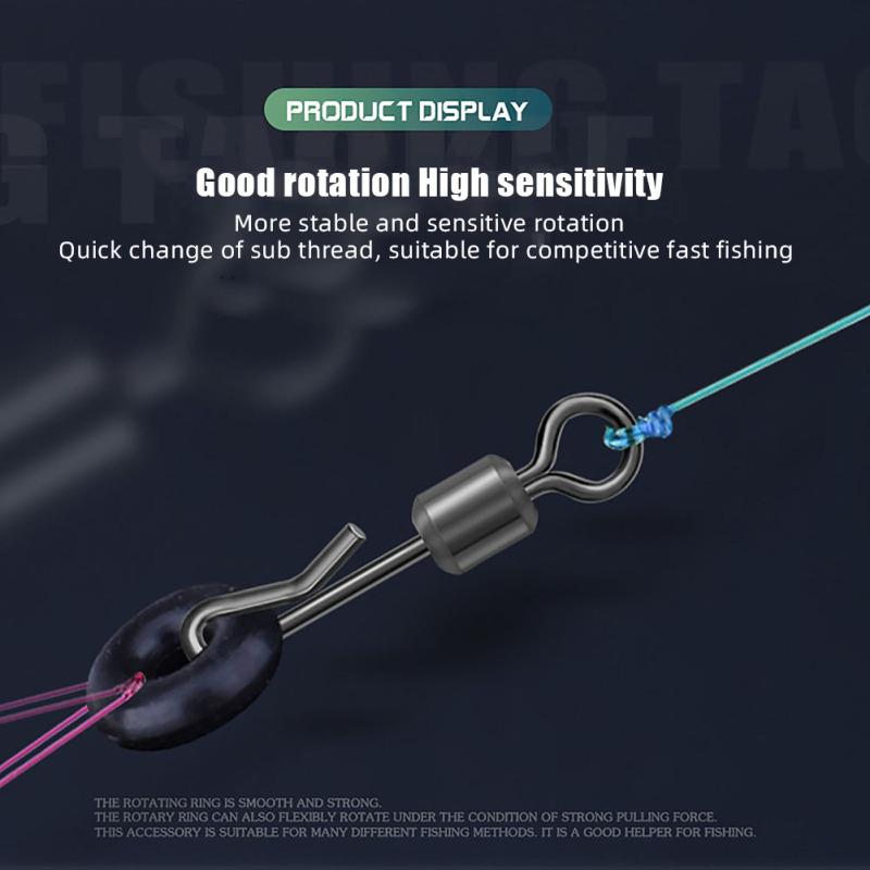 100 шт., разъем для рыбалки, подшипник, вертлюг Q-образный, быстросменные вертлюжки, аксессуары для рыболовных снастей для