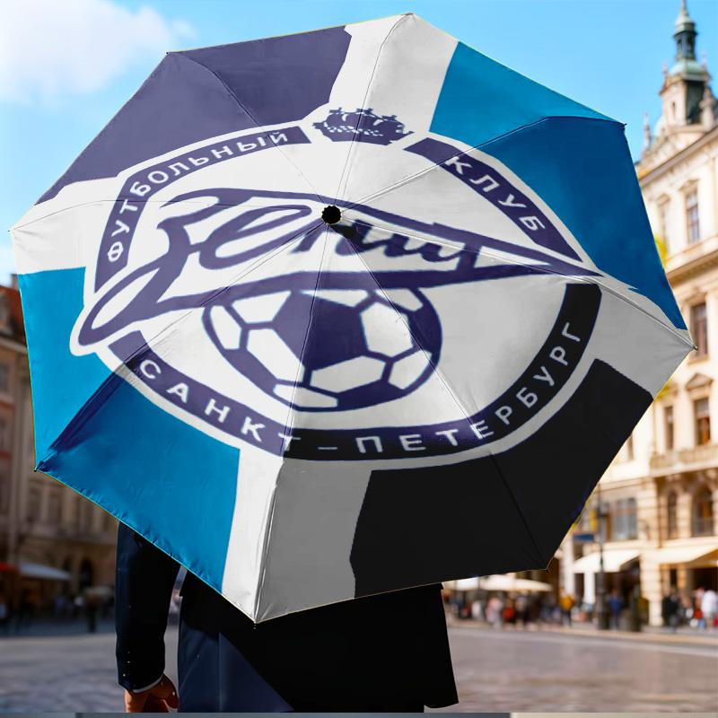 1PC zenit st petersburg Printed Mini Umbrella, 5-Fold, Lightweight, Retractable Umbrella Features 8 Ribs, Ideal for Outdoor Use Gifts