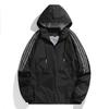Men's Plus Size Casual Hooded Trench Coat - Autumn Loose Fit 40D Nylon Jacket