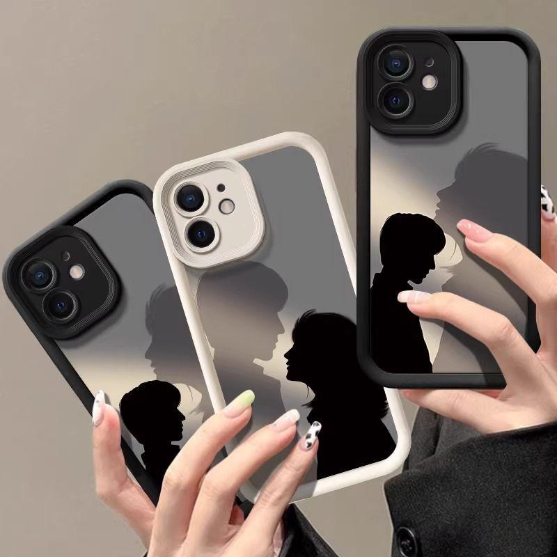 Чехол для iPhone 14, модный силиконовый чехол для пары для iPhone 15, 14, 13, 12, 11 Pro Max X XR XS Max 7 8 Plus SE2, мягкий противоударный бампер, задняя крышка