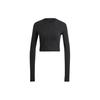 Solid Color Round Neck Short Sleeve Pullover T-Shirt Women Tops Black IP1699