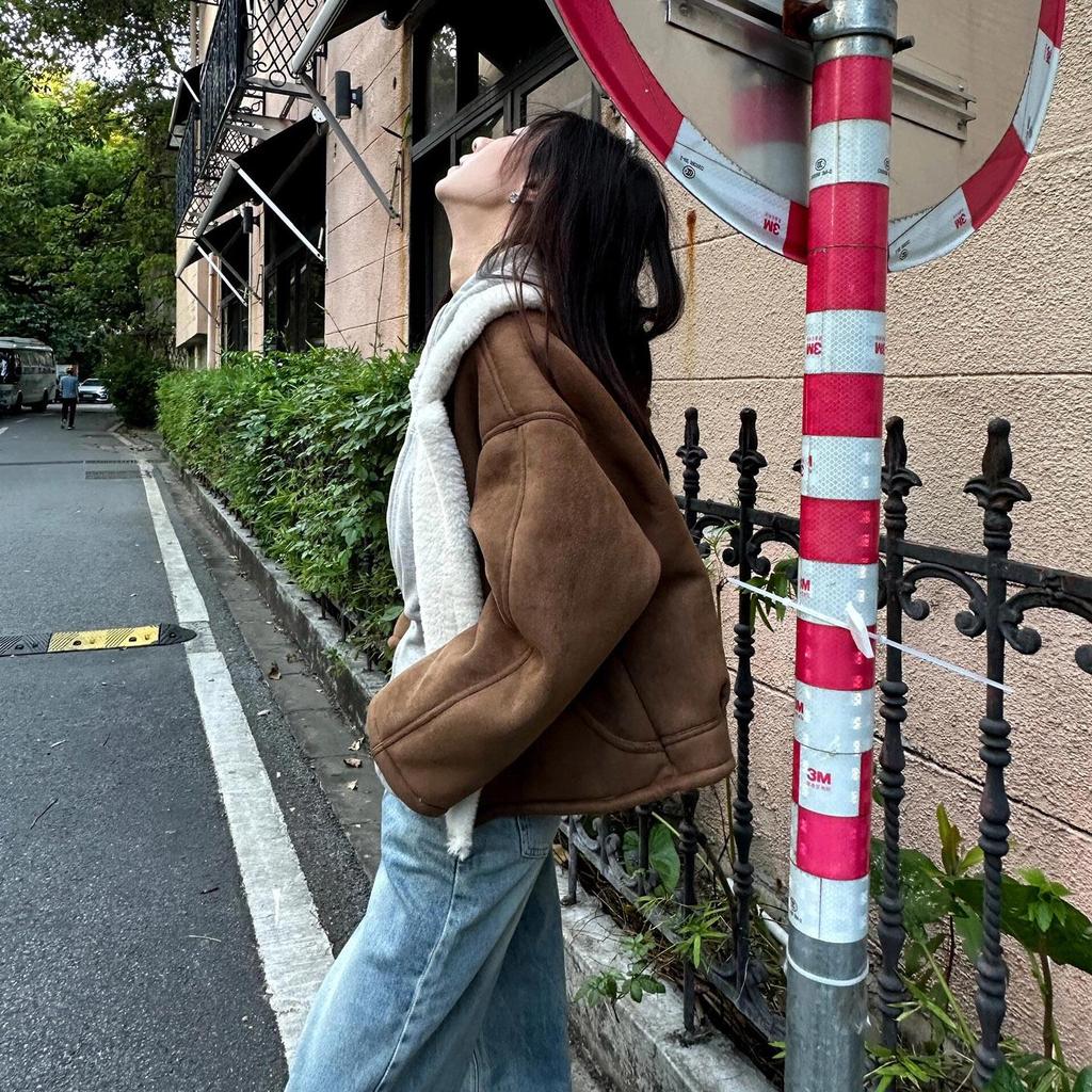 Женское зимнее пальто Xu Yan из экологичной овечьей шерсти – Обновленный стиль