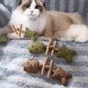 Игрушка для кошек для жевания с кошачьей мятой и мятой для агрессивных грызунов. Идеально для чистки зубов у котят