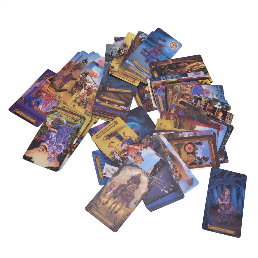78PCS Wonderland Карты Таро Инструмент для гадания Бумага с покрытием Английская настольная игра для начинающих