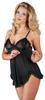 Cottelli LINGERIE - Hot Mesh Nightie with Bows + Thong Black L