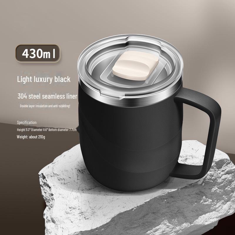 Переносная кружка из нержавеющей стали 304 в форме арбуза — двухслойная, с защитой от ожогов, с крышкой для кофе и чая