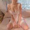 Ice silk suspender nightdress sexy satin ruffle edge pure desire simulation silk summer pajamas feminine seduction suspender skirt