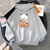 Bubu And Dudu Drink Bubble Tea Print Women Hoodie Kawaii Female Sweatshirt Harajuku Loose Long Sleeve Clothes