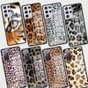 Tiger Leopard Print Panther Tempered Glass Phone Case For Cover Samsung Galaxy S21 Ultra S20 FE S10 Lite S9 S8 Plus 5G Housing