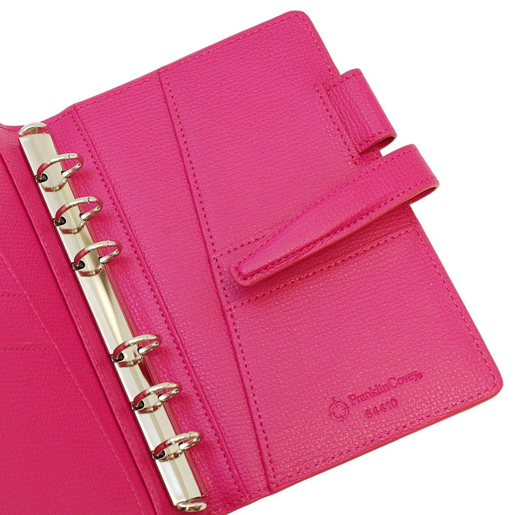 Franklin Planner Crumb Cloth Binder 64410, Pocket Size, 15mm, Passion Pink