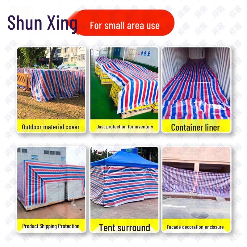 Shunxing Heavy-Duty Striped Rainproof Tarp