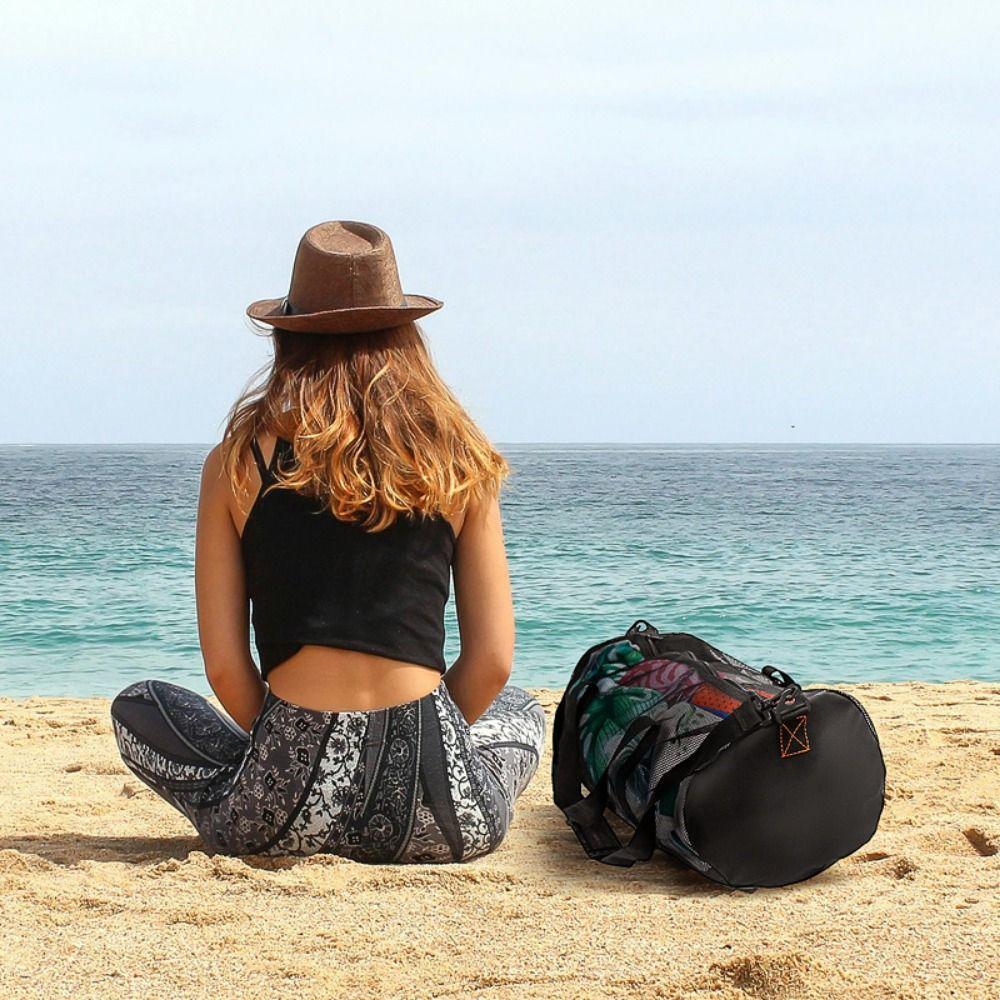 Foldable Mesh Dive Bag Adjust Shoulder Strap Dive Gear Pouch Mesh Travel Duffle  Beach Activities