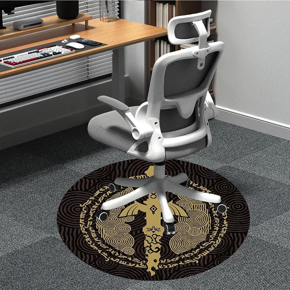 Legend of Zelda Office Round Area Rug, Under Office Chairs Bedroom Living Room Home Decor a0908150
