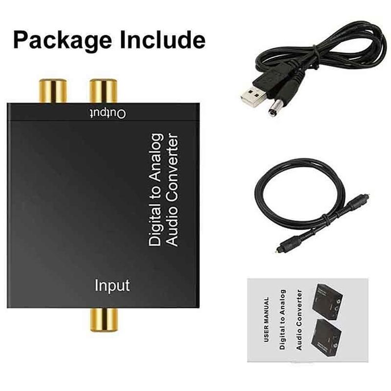 Цифровой аудиодекодер-усилитель Портативный разъем 3,5 мм Коаксиальный Оптический волоконный Цифровой в аналоговый аудио
