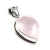 Natural Rose Quartz Gemstone 925 Solid Sterling Silver Jewelry Pendant 1.2" g7T39