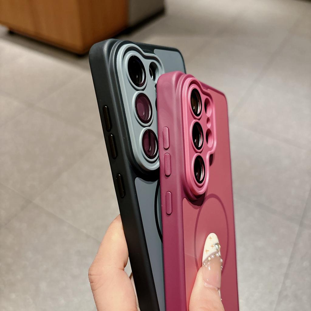 Применимо к чехлу для мобильного телефона Samsung S26Ultra, матовый, двухцветный, чувствительный к коже, магнитная полоса, пленка для объектива, S25, противоударный, A37