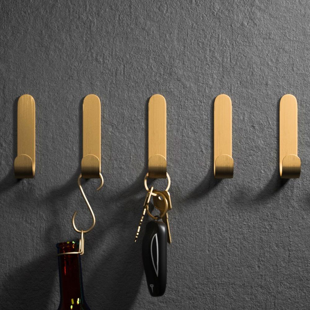 Gold Wall Hook J Shaped Towel Hanger Wall Mounted Furniture Hardware  Robe