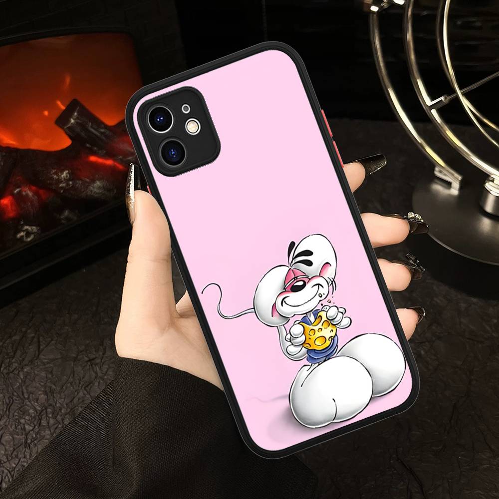 Cartoon D-Diddl For IPhone 16 15 14 Plus 13 12 11 Pro Max X XS MAX Translucent Matte Shockproof Cover