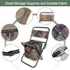 Портативный складной стул 2-в-1 для рыбалки с сумкой-холодильником Легкий складной рыболовный табурет Стул со спинкой для кемпинга на открытом воздухе