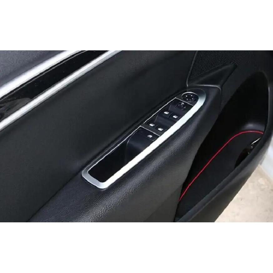 ABS Chrome Interior Door Window Switch Panel Cover Bezel Trim 4Pcs/Set For Citroen C4 C4L 2012 2013 2014