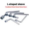 Hexagonal L-shaped Screw Nut Wrench Sleeve Maintenance Tool 7mm 8mm 10mm 12mm 13mm 14mm Spanner