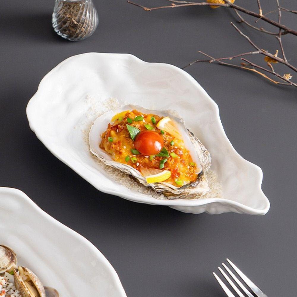 Ceramic Salad Plate Creative Dessert Tray Kitchen Organizer Sashimi Plate Restaurant