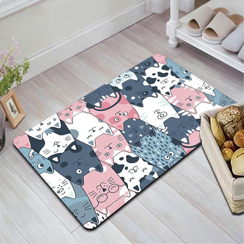 Cozy Cartoon Cats Rug Floor Mat for Living Room or Bedroom Soft and Comfortable Carpet a Gift for Birthday and Holiday.ZFF0913371