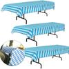 Oktoberfest Tablecover Bavarian Flag Check Table Cloth Outdoor Party Decorations