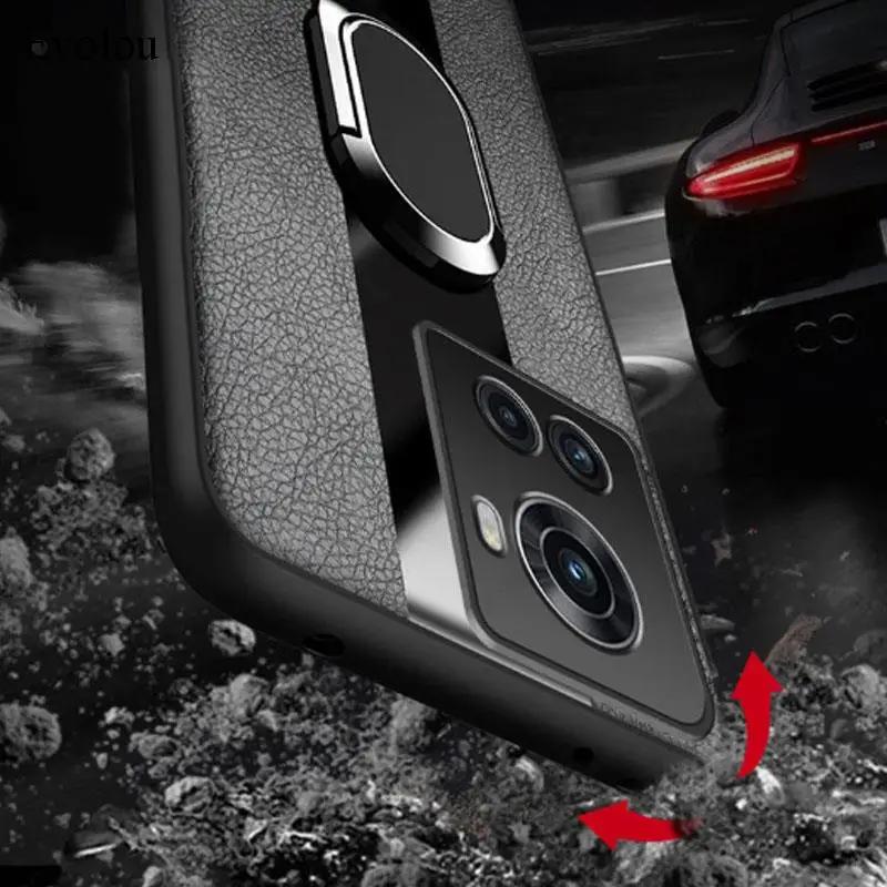 Чехол для телефона из ПВХ и полиуретановой кожи для Xiaomi 14T Pro, с магнитной металлической подставкой-кольцом, противоударный защитный чехол для Xiaomi 13T Pro