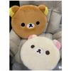 Очаровательная круглая подушка-сиденье Rilakkuma из пены с эффектом памяти, плюшевая подкладка для офисного кресла, поддержка для сидячих поз, подушка для ягодиц, съемная, моющаяся