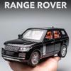 1/24 Land Rover Range Rover Suv Car Model Simulation Sound and Light Pull Back Alloy Car Collection Ornaments Boy Toy Car Gifts