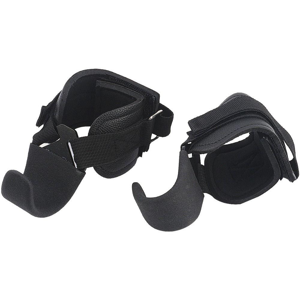1 Pair Pull-up Weight Lifting Grip Hook Adjustable Auxiliary Power Wrist Guard  Gym