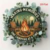 HD Tin Sign Making Memories One Campfire At A Time Round Vintage Metal Wall Art Retro Camping Decor