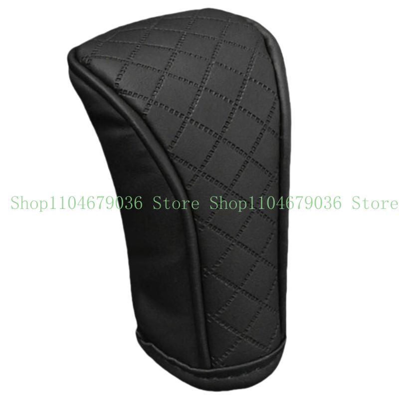 652F Leather Gear Shifts Knob Cover General Fit Breathable Shifter Protector Gear Shifts Knob Protections for Car Interiors