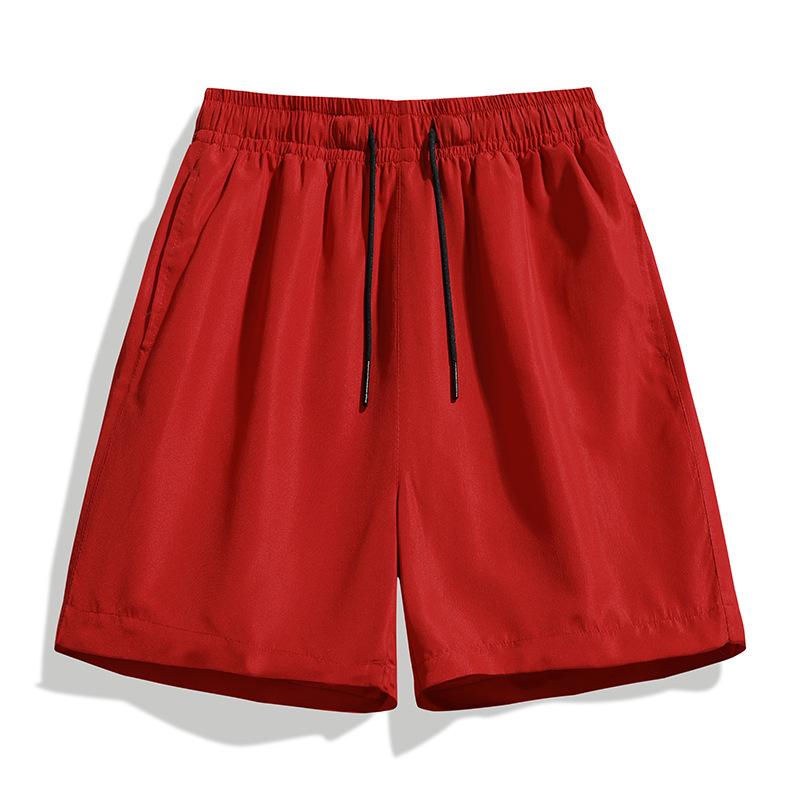 Summer Y2k Casual Beach Shorts Fashionable Solid Youth Popular Sweatpants Simple Men's Five-Quarters Thin Loose Seaside Vacation