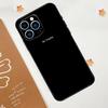 Простой Минималистичный Черный Чехол-Брелок для Телефона iPhone 17 Pro Max 14 13 12 11 15 16 Pro Max mini 15 Plus 16e 17 Air Funda