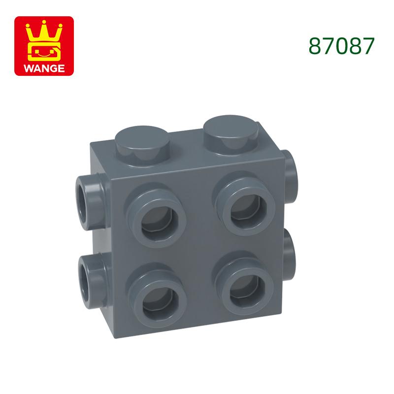 Non-Toxic 73Pcs/Lot 87087 4 Sides 4 Holes Building Blocks Moc Accessories Compatible With Bricks Diy Children Toy Gift
