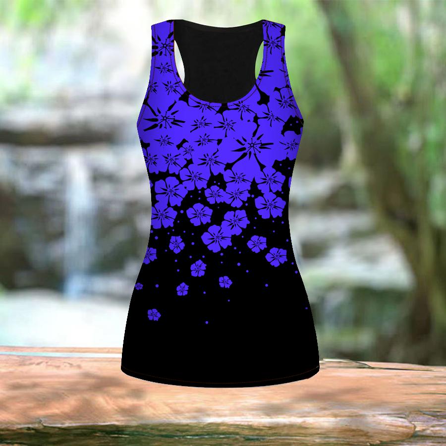 Женские летние спортивные рубашки с 3D принтом летающих цветов для занятий йогой и тренажерным залом, жилеты больших размеров