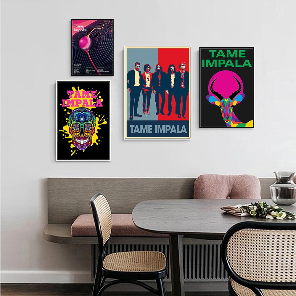 Мода Tame Impala Band Wall Art Печать Плакатов Абстрактная Музыка Рок Человек Обложка Холст Картина Картина Гостиная Спальня Домашний Декор