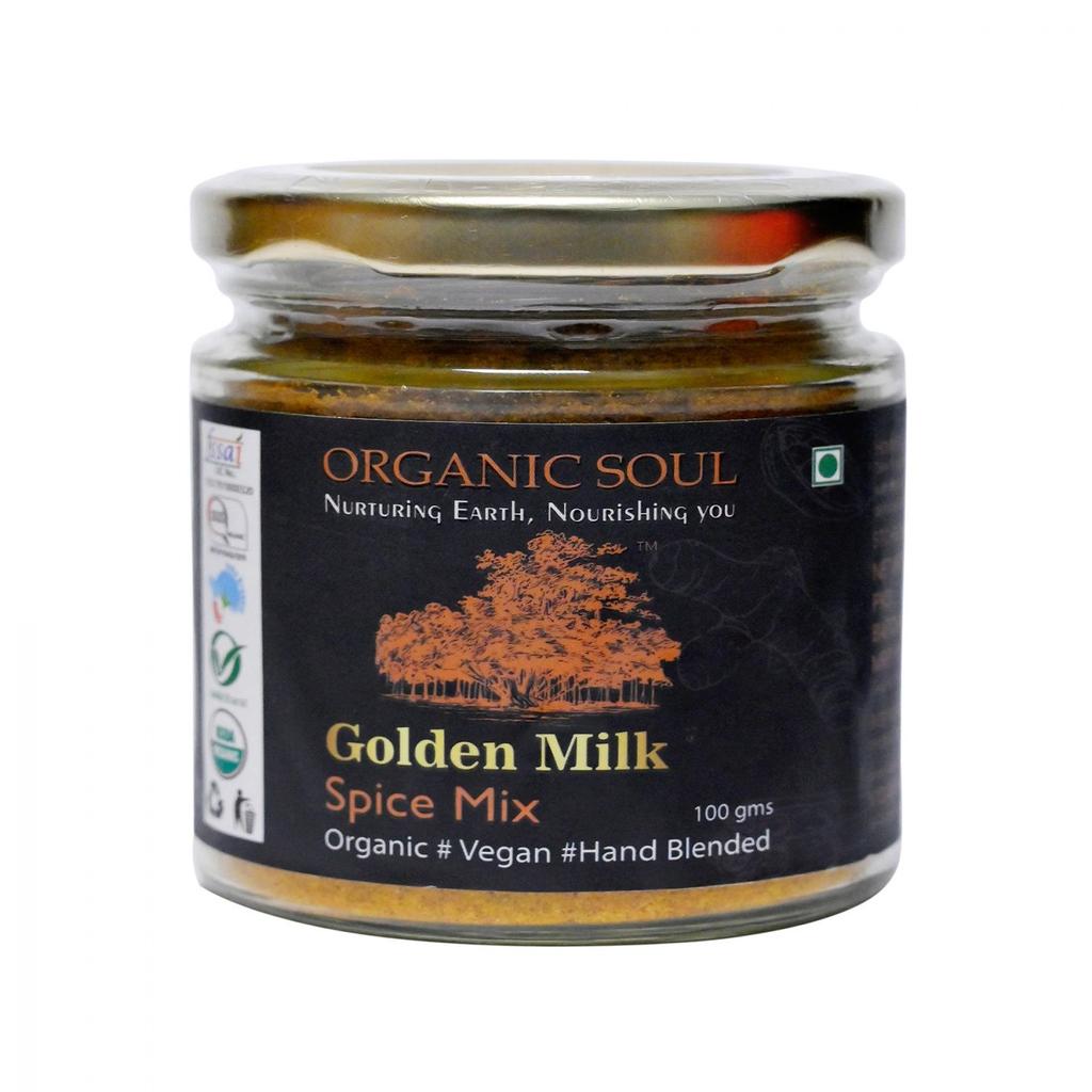 Смесь специй Золотое молоко (100 г), Golden Milk Spice Mix, Organic Soul