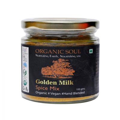 Смесь специй Золотое молоко (100 г), Golden Milk Spice Mix,  Organic Soul
