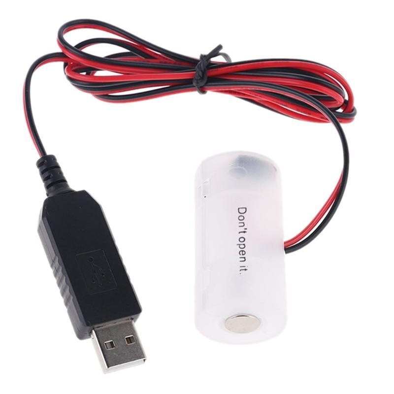 Устранитель батареи USB-источник питания Кабель Замена батареи 1,5 В типа C для радио, электрической игрушки, часов, светодиодной ленты, калькулятора