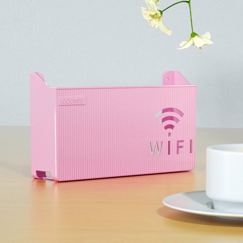 Sturdy Plastic Shelf Organizers Holds Router TV Box Optimizes Desk Space