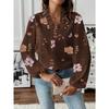 Spring Autumn Lotus Leaf Edge Shirt Women's Long Sleeve Shirt