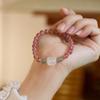 Popular on Xiaohongshu: Natural Strawberry Crystal Bracelet for Women, New Chinese Style, High-end Pink Crystal Bracelet, Perfect for Gifts