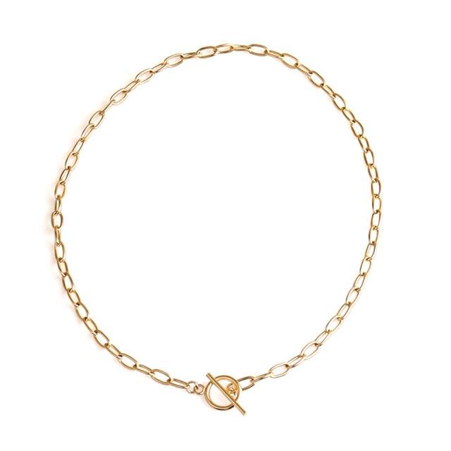 Стальное ожерелье для мужчин и женщин с кубинской цепочкой, застежка-тогл, пряжка, воротник-чокер, хип-хоп ювелирные изделия оптом