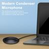 Микрофон для конференций Plug-and-Play, всенаправленный конденсаторный микрофон с углом обзора 360 градусов, нескользящая основа, высокочувствительный настольный компьютерный микрофон