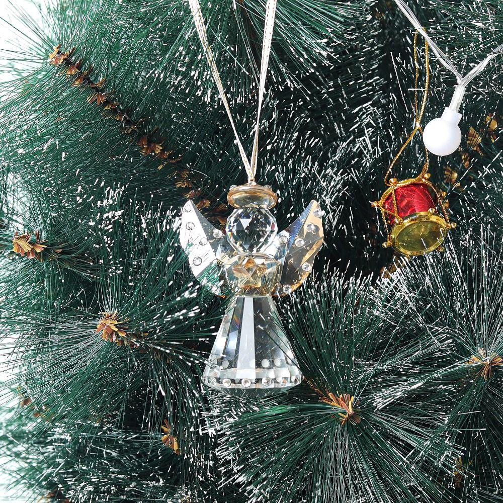 Collecible Crystal Angel Statue Crafts Table Ornament Guardian Angel Figurine Desktop